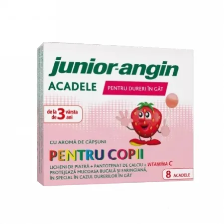 Acadele Junior Angin cu aroma de capsuni, 8 bucati, Klosterfrau — preț și oferte