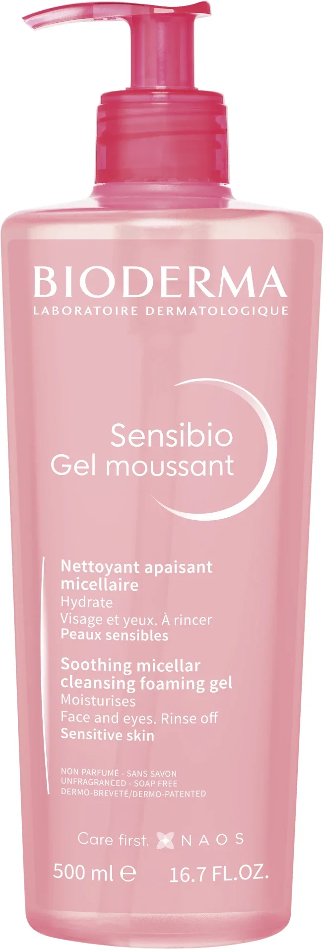 Bioderma Sensibio Gel moussant demachiant delicat și calmant pentru piele sensibilă 500 ml — preț și oferte