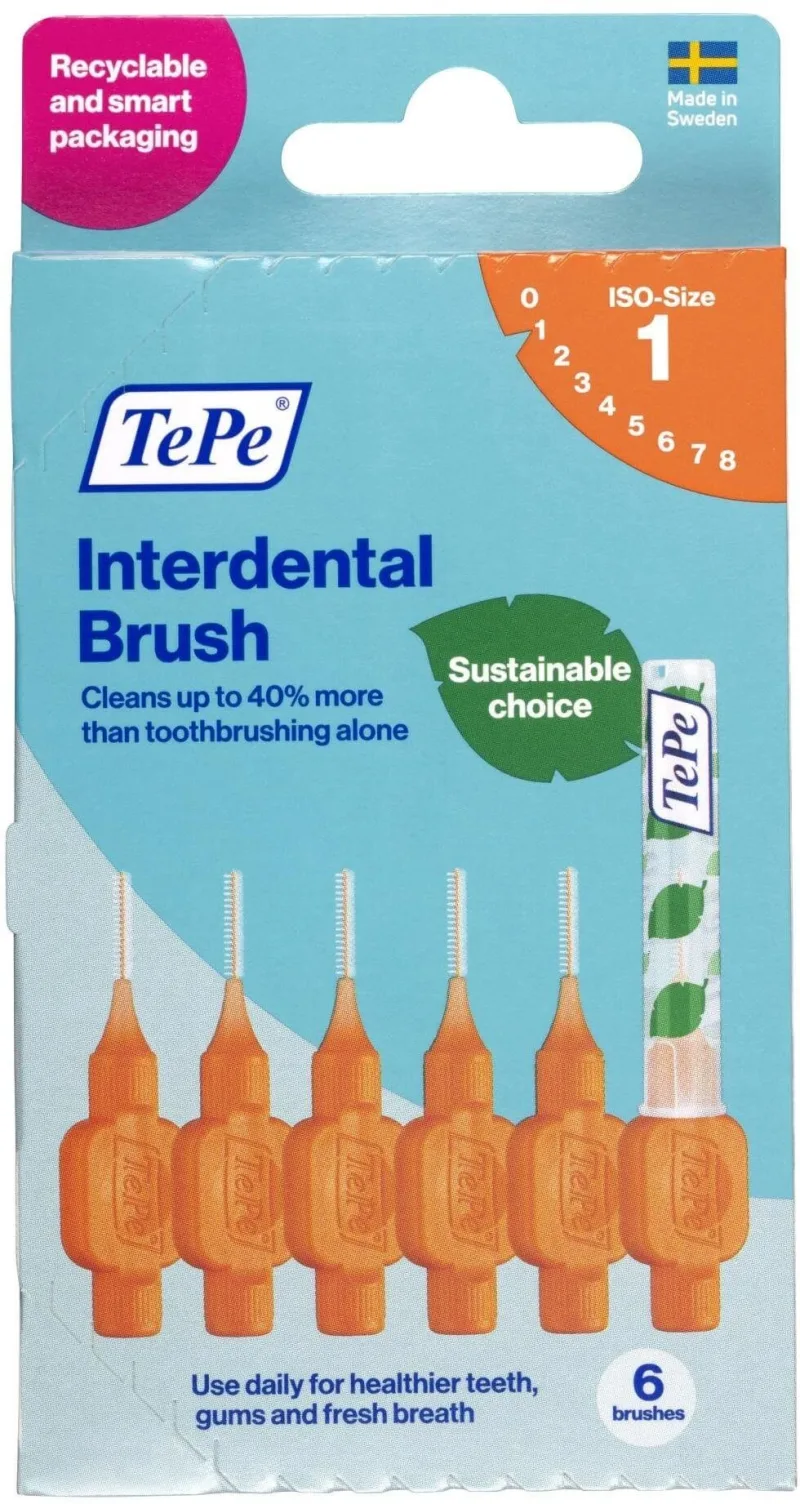 TePe Perii interdentare dimensiunea 1 orange 0,45 mm, cutie de hârtie 6 buc — preț și oferte