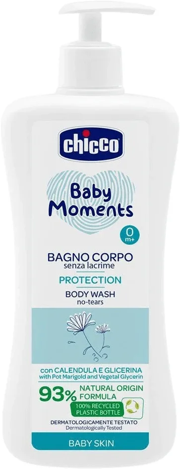 Chicco Baby momente de protecție Șampon de corp cu dozator, 93% ingrediente naturale 750 ml — preț și oferte