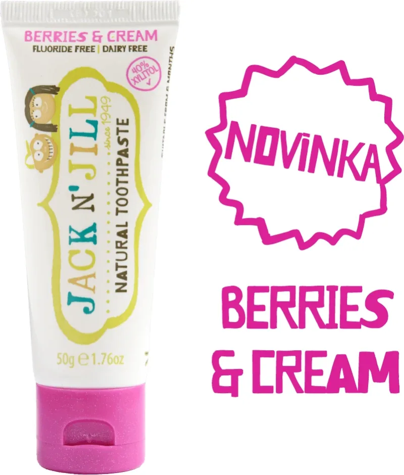 Jack N' Jill Pastă de dinți naturală Calendula BERRIES & CREAM, 50 g — preț și oferte