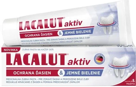 Lacalut aktiv Pastă de dinți pentru protecția gingiilor și albire delicată 75 ml — preț și oferte