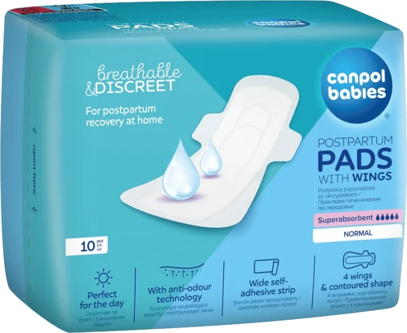 Tampoane postpartum pentru copii Canpol cu aripi zilnice 10 buc CANPOL BABIES — preț și oferte