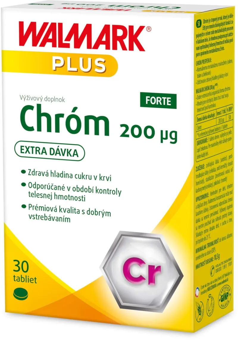 Walmark Chromium Forte 200µg 30 comprimate — preț și oferte