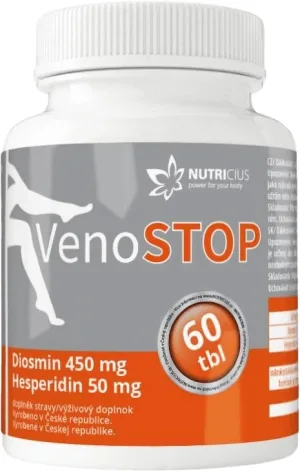 Nutricius VenoSTOP Diosmin 450 mg / Hesperidin 50 mg 60 comprimate