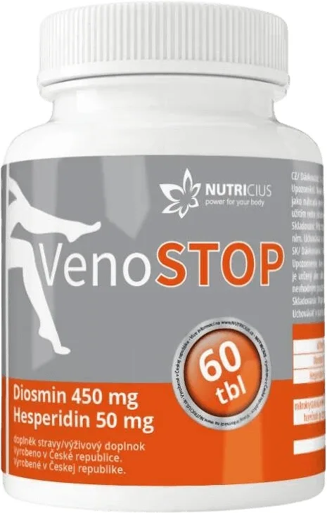 Nutricius VenoSTOP Diosmin 450 mg / Hesperidin 50 mg 60 comprimate — preț și oferte