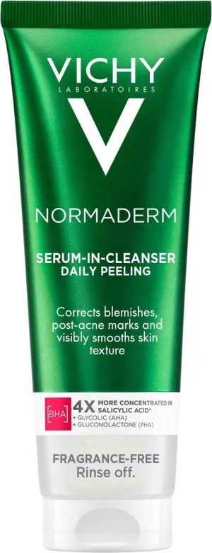 Vichy Normaderm Ser de curățare și peeling zilnic 125 ml
