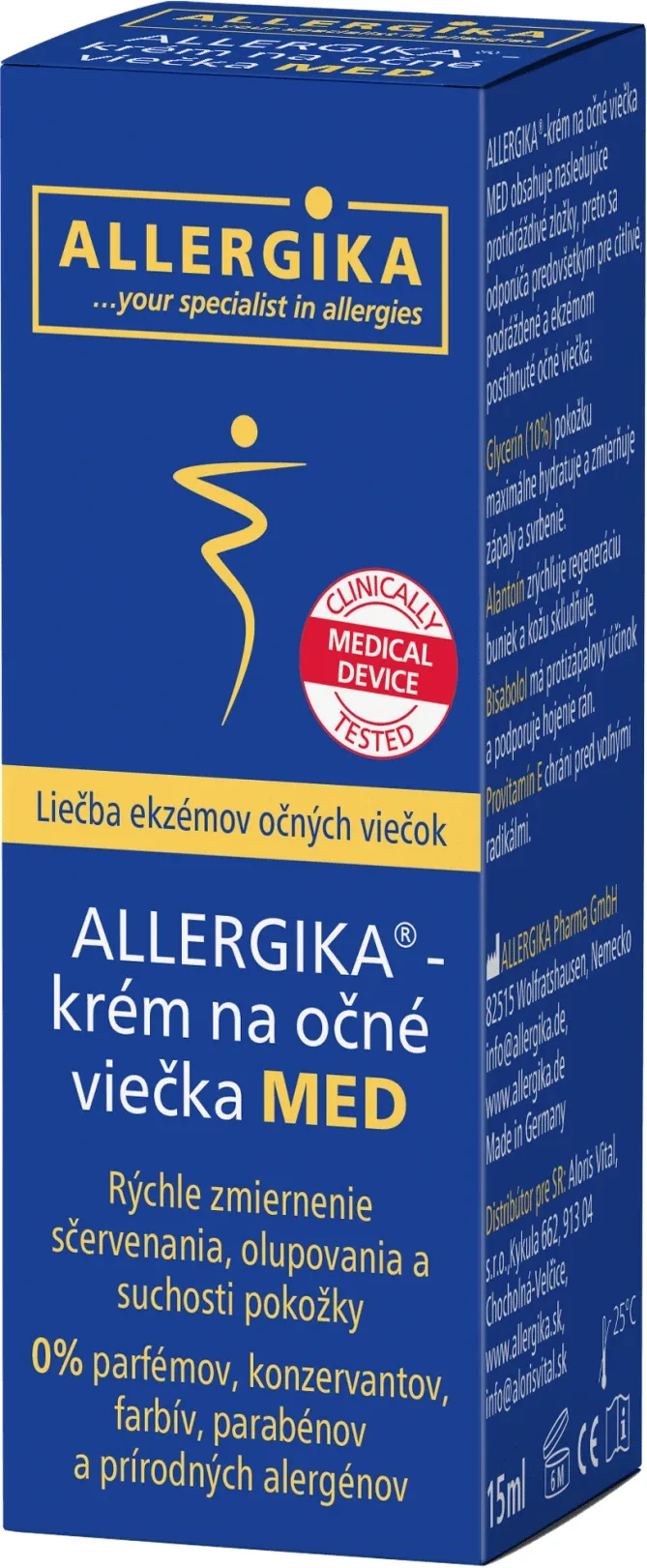 Cremă pentru pleoape Allergika MED 15 ml — preț și oferte