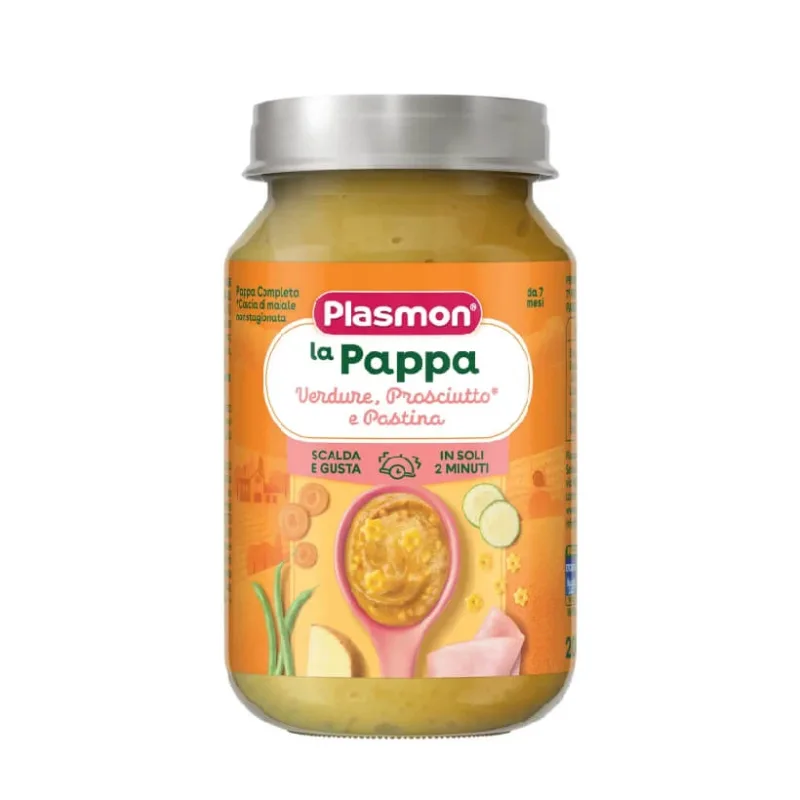 Meniu prosciutto cu legume si paste, +7 luni, 200 g, Plasmon — preț și oferte