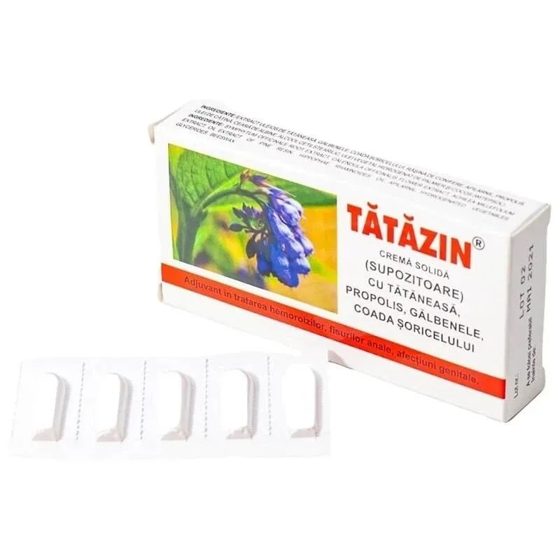 Tatazin supozitoare, 10 buc, Elzin Plant — preț și oferte