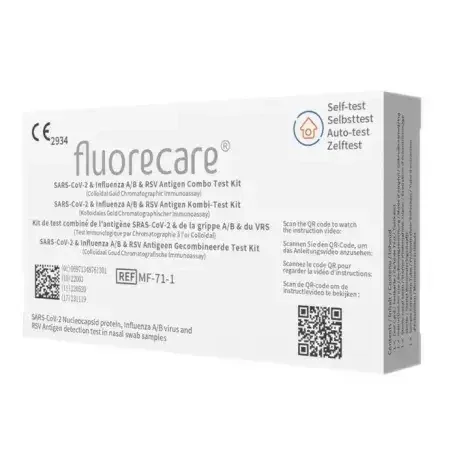 Test rapid 4 in 1 Combo Covid19 + Gripa A/B + RSV Fluorecare, 1 bucata, Advent — preț și oferte