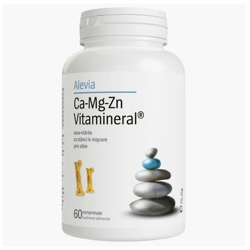 Alevia CA, MG, ZN VITAMINERAL, 60 caps — preț și oferte