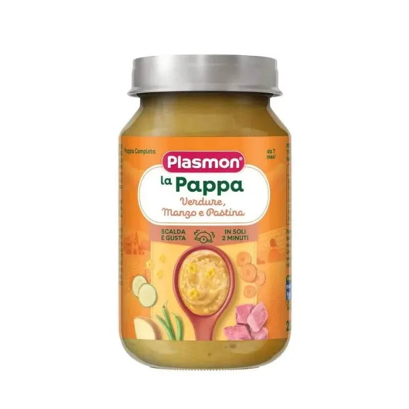Meniu cu vita, legume si paste, +7 luni, 200 g, Plasmon — preț și oferte