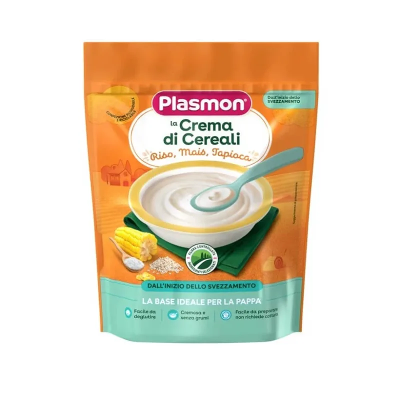 Cereale crema de orez, porumb si tapioca, +4 luni, 200 g, Plasmon — preț și oferte