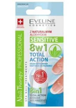 Eveline Nail Therapy 8in1 Total Action Balsam pentru unghii sensibile 12ml