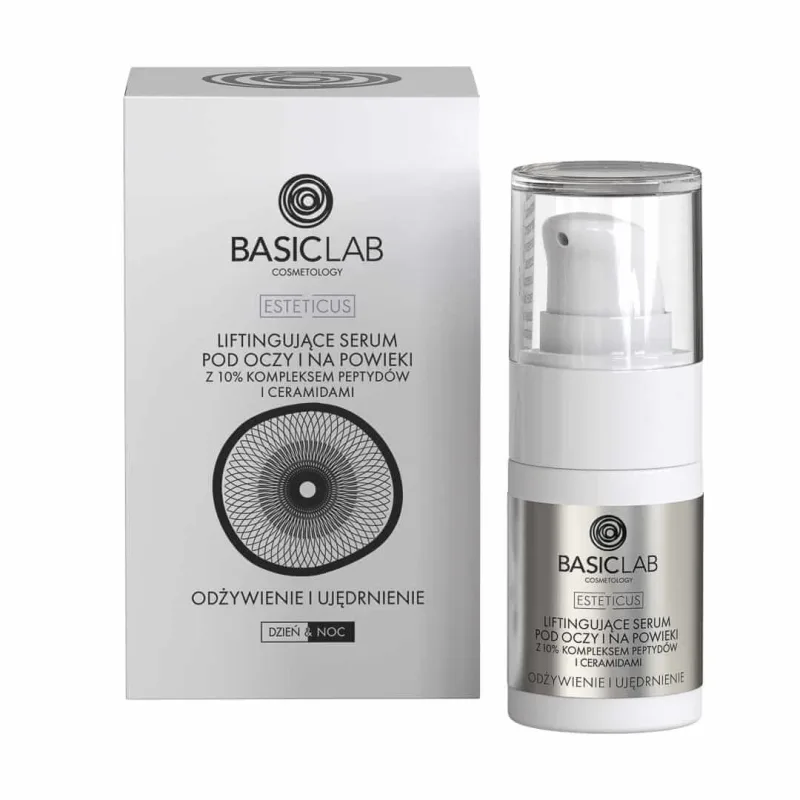 BasicLab Esteticus, ser de lifting pentru ochi și pleoape, hrănitor și ferm, 15 ml — preț și oferte
