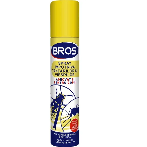 Spray împotriva țânțarilor și viespilor, 90 ml, Bros — preț și oferte
