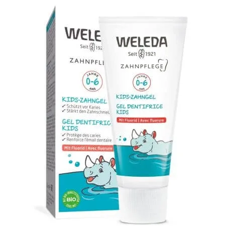Gel de dinti pentru copii cu flour, 50 ml, Weleda — preț și oferte