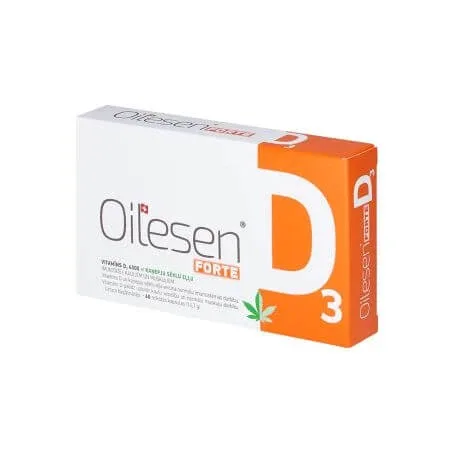 Oilesen Forte Vitamina D3, 4000UI, 60 capsule, Holistic One — preț și oferte