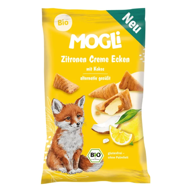 Mini pernute crocante Bio, Crema de Cocos si Lamaie, 30 g, Mogli — preț și oferte