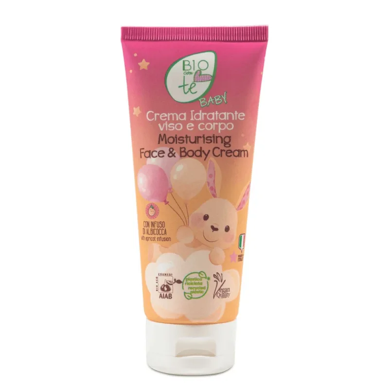 Crema Bio hidratanta pentru fata si corp cu infuzie de caise Baby, 100 ml, Bioconte — preț și oferte