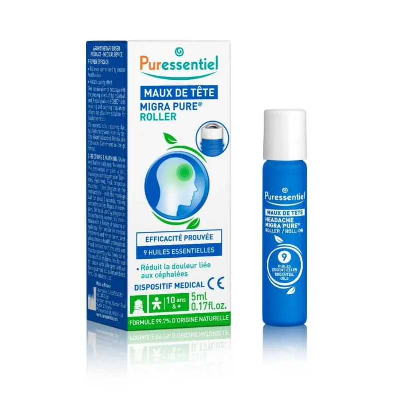 Roll-on pentru dureri de cap Migra Pure, 5 ml, Puressentiel — preț și oferte