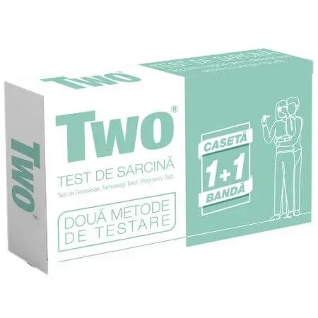 Test de sarcina tip caseta plus banda, 2 bucati, Two — preț și oferte