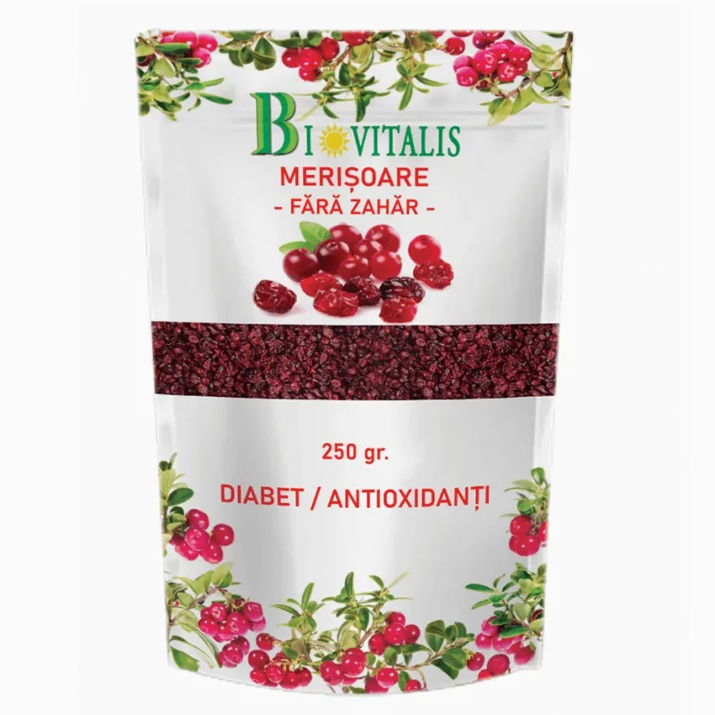 Merisoare fara zahar, 250 g, Biovitalis — preț și oferte