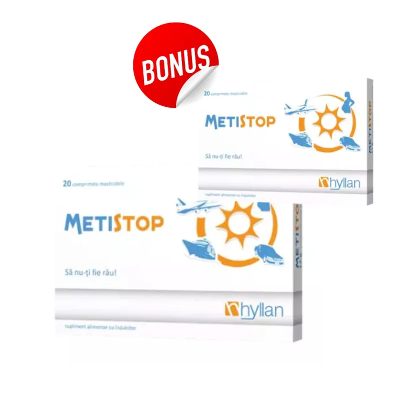 Metistop, 20 comprimate masticabile, Pachet promotional 20+20, Hyllan HYLLAN PHARMA — preț și oferte