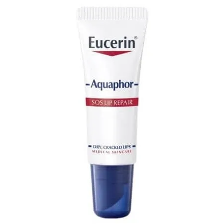 Eucerin Aquaphor Crema regeneratoare pentru pielea uscata a buzelor, 10 ml — preț și oferte