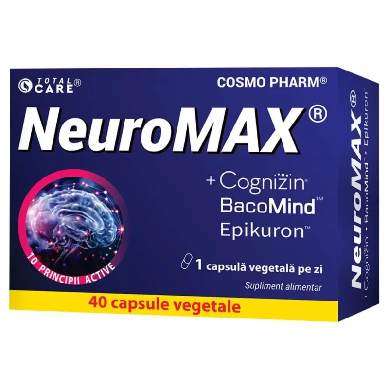 Neuromax, 40 capsule vegetale, Cosmopharm — preț și oferte