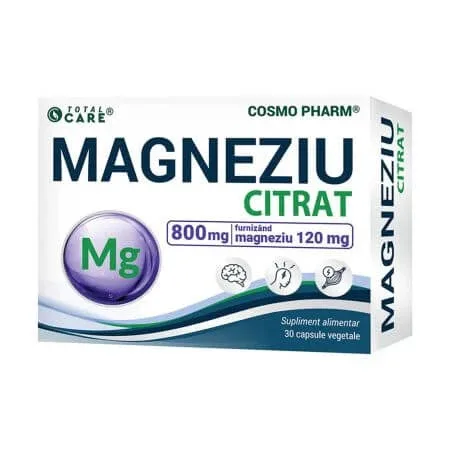 Magneziu Citrat, 30 capsule, Cosmopharm — preț și oferte
