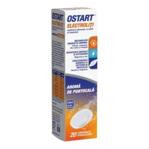 Ostart electroliti cu aroma de portocala, 20 comprimate efervescente, Fiterman