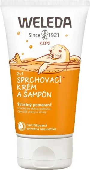 Weleda Cremă de duș și șampon 2în1 Happy Orange 150 ml