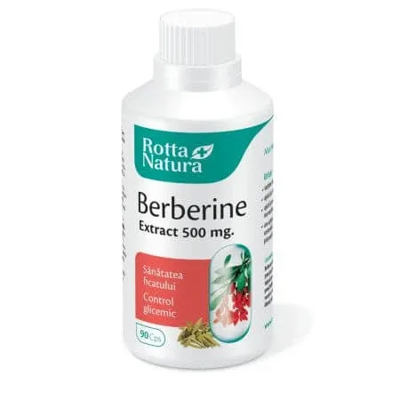 Berberine, 500 mg, 90 capsule, Rotta Natura — preț și oferte