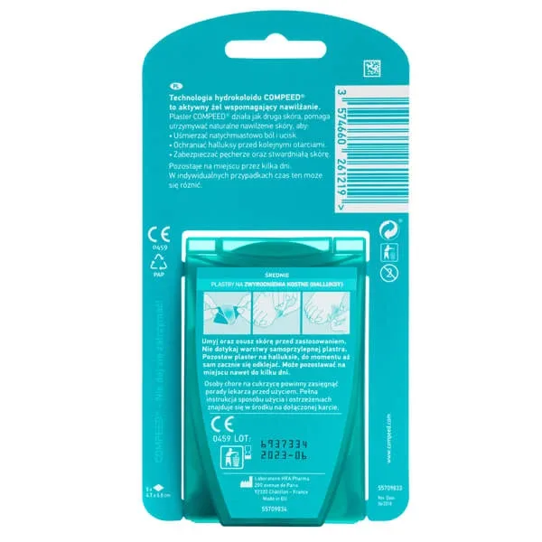Compeed, tencuieli pentru hallux, hidrocoloid, 5 bucăți — preț și oferte