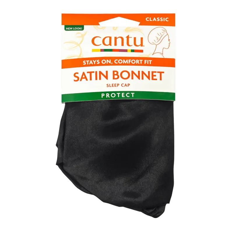 Boneta din satin pentru protejarea parului, Negru, 1 buc, Cantu — preț și oferte
