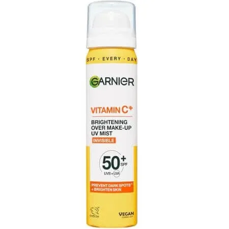 Spray cu Vitamina C si SPF 50+ pentru aplicare peste machiaj, 75 ml, Garnier — preț și oferte