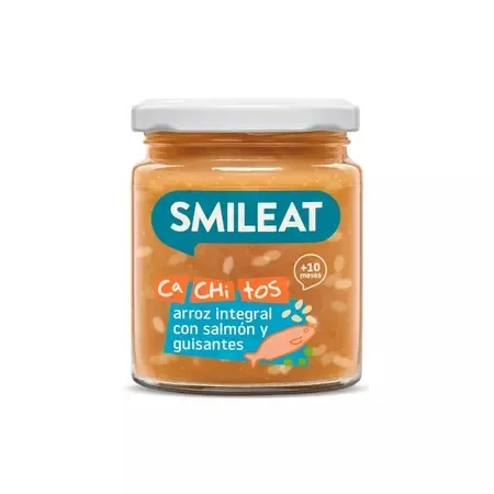 Mancare Bio din somon, mazare si orez integral +10 luni, 230 g – Smileat — preț și oferte