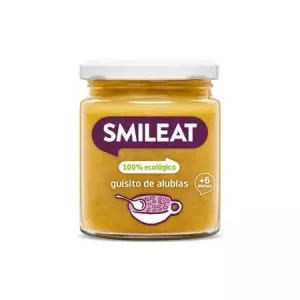 Piure Bio de legume cu fasole alba, vitel si ulei de masline +6 luni, 230 g – Smileat