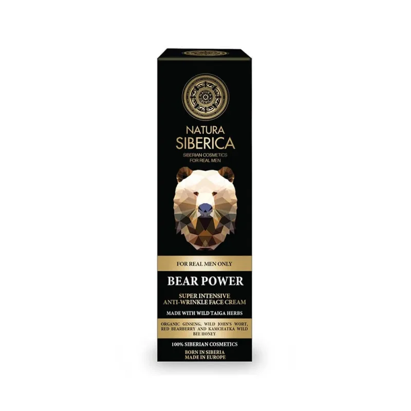 Natura Siberica Men Bear Power Cremă de față antirid pentru bărbați, 50ml — preț și oferte