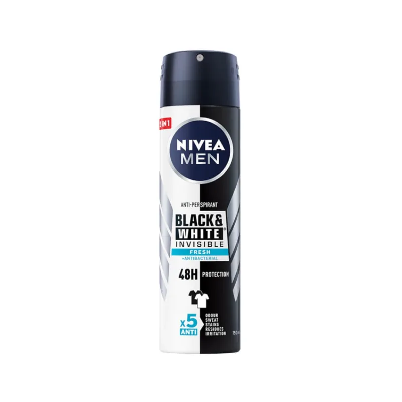 Nivea Men Black amp;White Invisible Fresh Antiperspirant, 150 ml — preț și oferte