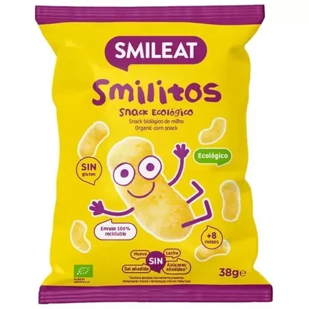 Pufuleti Smilitos Bio cu ulei de masline +8 luni, 38 g – Smileat — preț și oferte