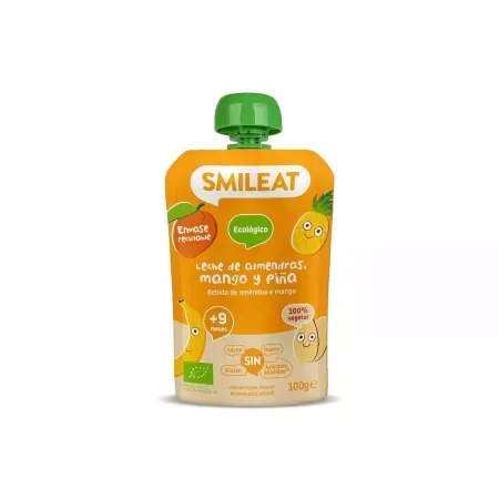 Piure Bio din migdale, mango si ananas +9 luni, 100 g – Smileat — preț și oferte