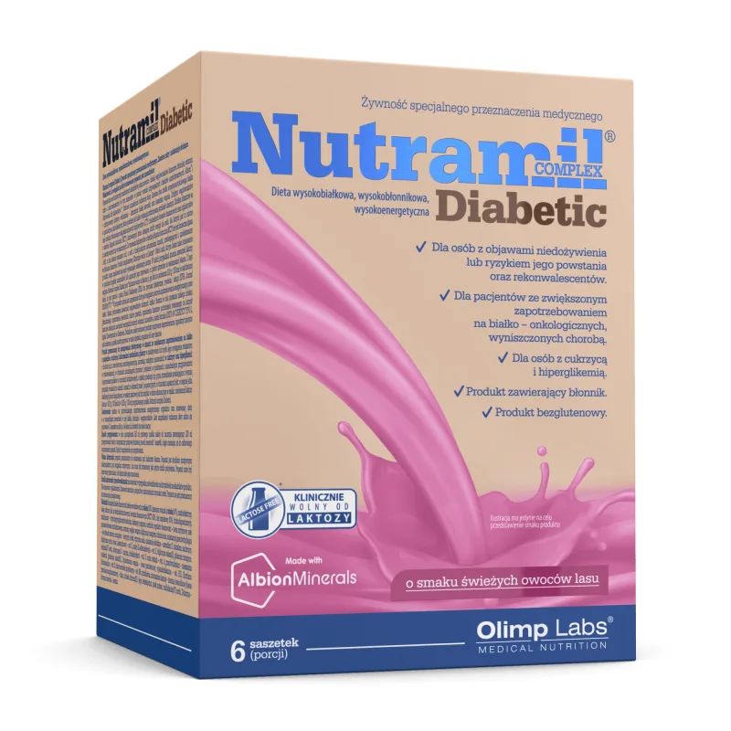 Olimp Nutramil Complex Diabetic, aromă de fructe de pădure, 6 pliculețe Olimp Labs — preț și oferte
