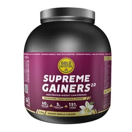 Supreme Gainers 2.0 cu aroma de vanilie, 2900 g, Gold Nutrition — preț și oferte