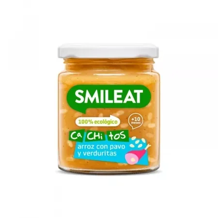 Mancare Bio din orez, curcan si legume +10 luni, 230 g – Smileat — preț și oferte