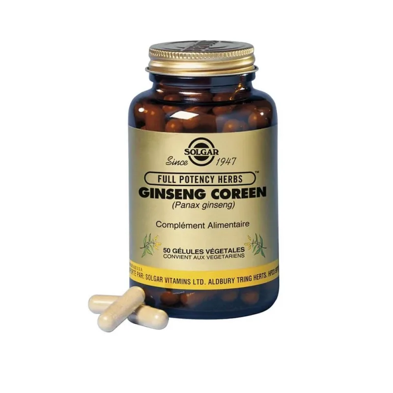 Solgar Ginseng Coreen Panax Fph 50 Vitalitate Energie 50 gélules végétales — preț și oferte