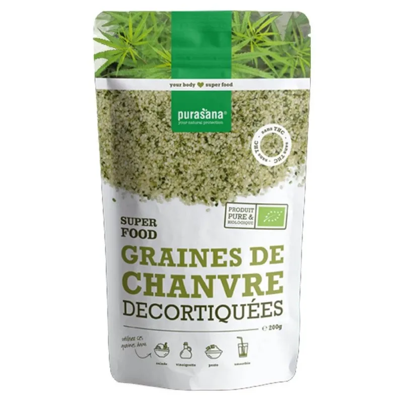 Purasana Semințe de cânepă organice decorticate 200g — preț și oferte