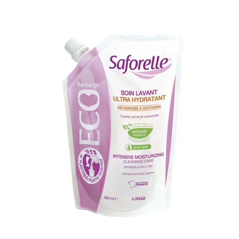Saforelle Eco-refill Gel de duș ultrahidratant pentru corp Special Dryness 400 ml — preț și oferte